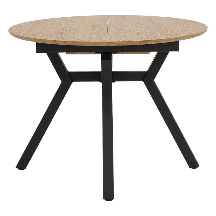 Tραπέζι Frances pakoworld επεκτεινόμενο MDF sonoma-μαύρο 100-140x100x75εκ 235-000023