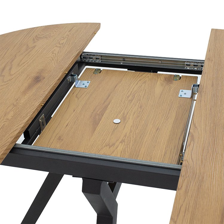 Tραπέζι Frances pakoworld επεκτεινόμενο MDF sonoma-μαύρο 100-140x100x75εκ 235-000023