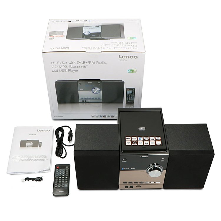 LENCO MC-150 Mini Hi-Fi με CD player, DAB+ FM ράδιο Bluetooth USB 20W 246-0012