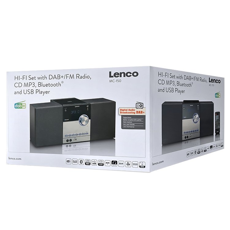 LENCO MC-150 Mini Hi-Fi με CD player, DAB+ FM ράδιο Bluetooth USB 20W 246-0012