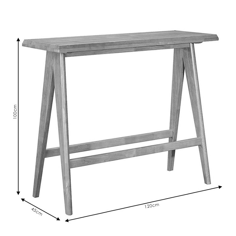 Τραπέζι Bar Winslow pakoworld ξύλο rubberwood ανοικτό καρυδί 120x45x100εκ 247-000006