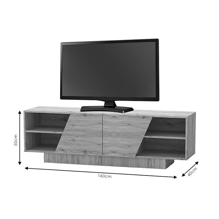 Έπιπλο τηλεόρασης Stevie pakoworld sonoma 160x40x50εκ 248-000004