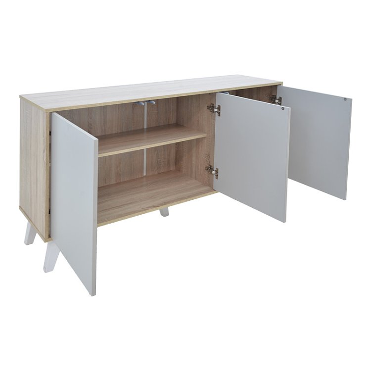 Μπουφές Billie pakoworld sonoma-γκρι 149x40x77εκ 248-000005
