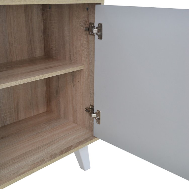 Μπουφές Billie pakoworld sonoma-γκρι 149x40x77εκ 248-000005