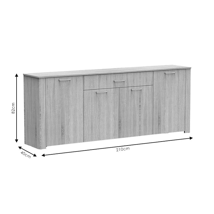 Μπουφές Kinley pakoworld sonoma 210x40x82εκ 248-000007