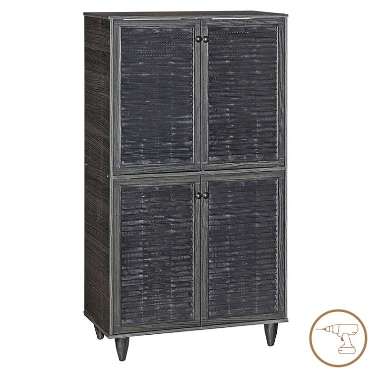 Παπουτσοθήκη-ντουλάπι Ronan pakoworld χρώμα wenge 70.5x35x122εκ 249-000018
