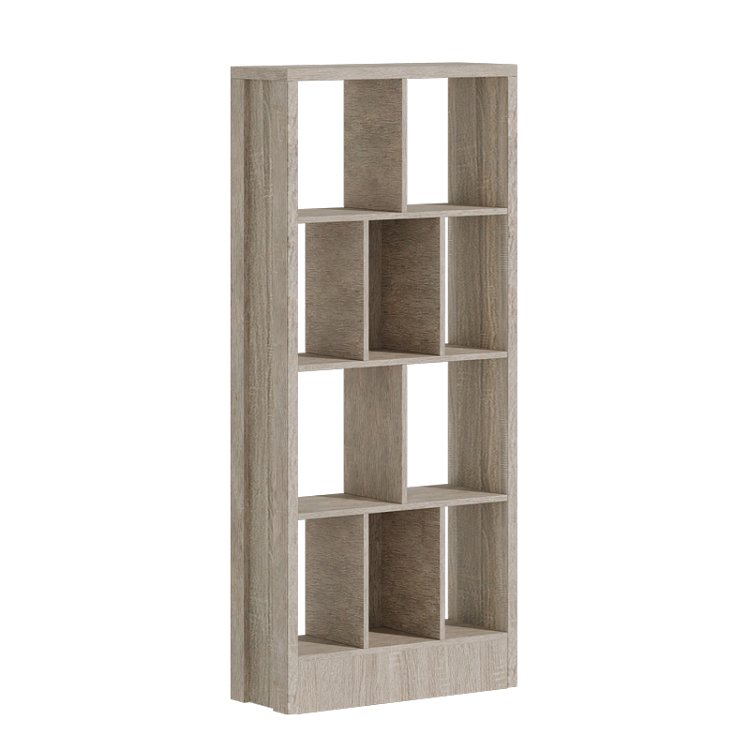 Βιβλιοθήκη Dividre pakoworld sonoma oak μελαμίνης 80x30x181εκ 249-000049