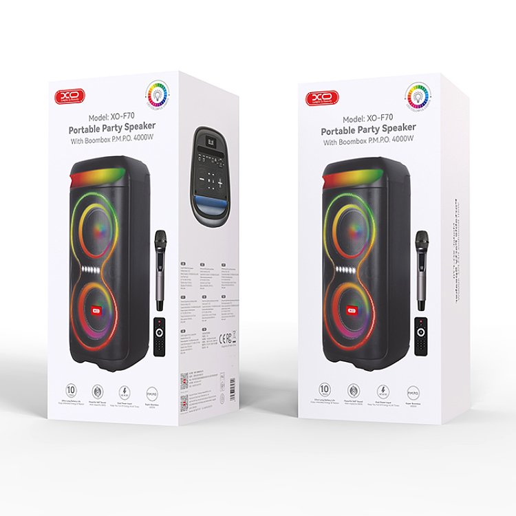 XO F70 Φορητό Ηχείο Bluetooth RGB φωτισμό 249-0239