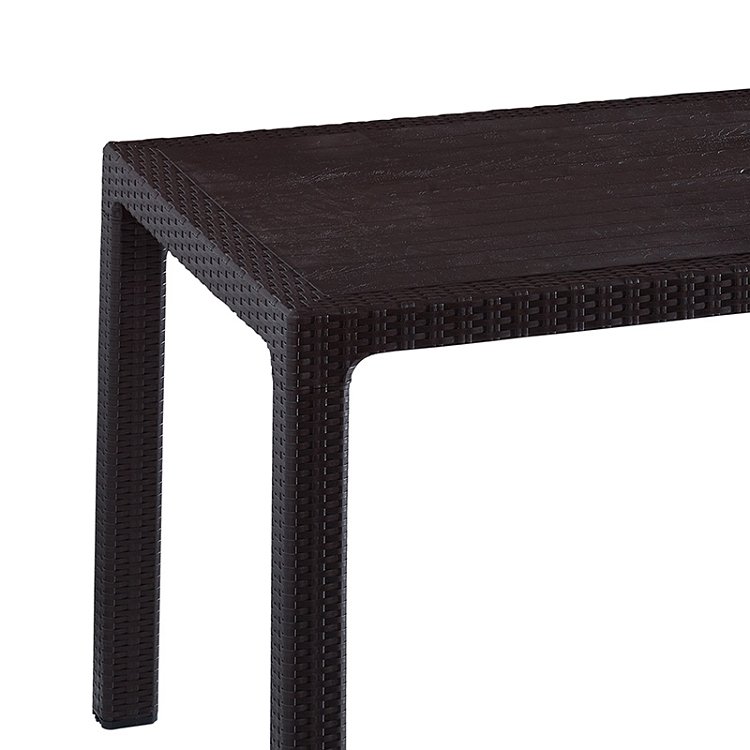Τραπέζι Explore pakoworld με UV protection PP καφέ 150x90x73.5εκ 253-000029