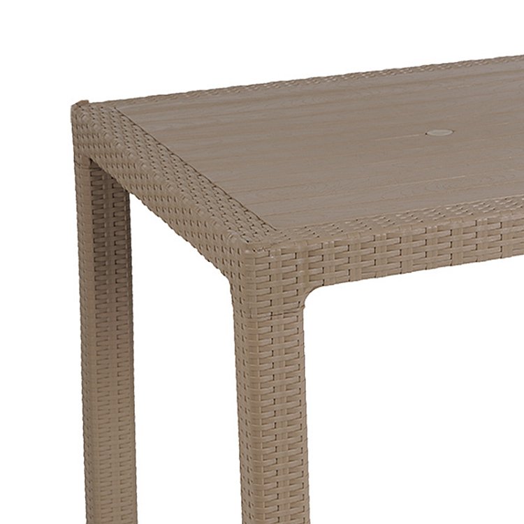 Τραπέζι Explore pakoworld με UV protection PP cappucino 90x90x73.5εκ 253-000032