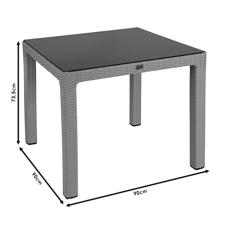 Τραπέζι Explore pakoworld με UV protection PP cappucino 90x90x73.5εκ 253-000032