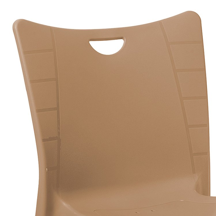 Καρέκλα Crafted pakoworld PP cappucino-αλουμίνιο γκρι 253-000037