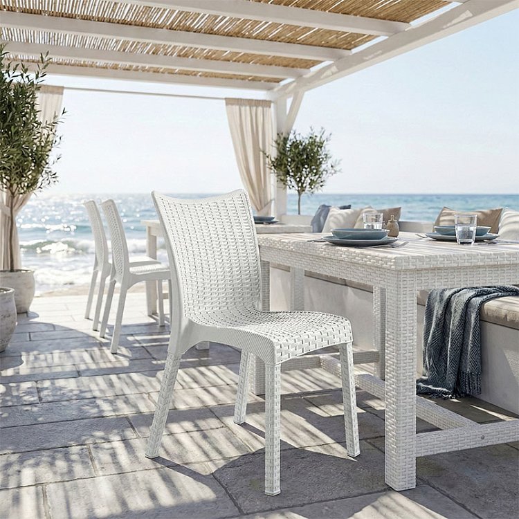 Καρέκλα Confident pakoworld PP λευκό 253-000040