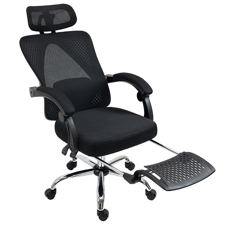 Καρέκλα γραφείου διευθυντή με υποπόδιο Titan pakoworld Premium Quality ύφασμα-mesh χρώμα μαύρο 256-000003