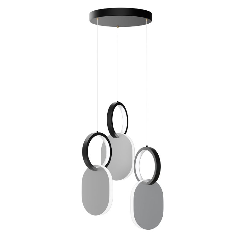 Φωτιστικό Κρεμαστό Symmetric 1G Led 45W Νίκελ Ματ Φ25x120cm HU-HJ2181-1G
