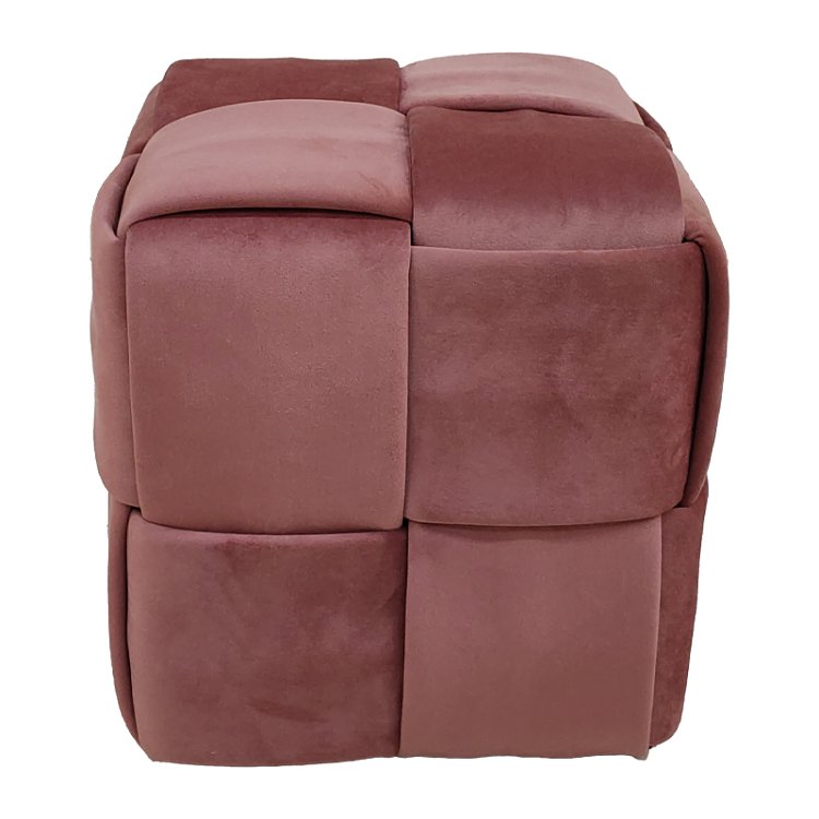 Σκαμπό Jisko pakoworld σάπιο μήλο βελούδο 38x38x40εκ 257-000030