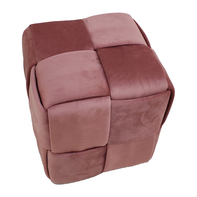 Σκαμπό Jisko pakoworld σάπιο μήλο βελούδο 38x38x40εκ 257-000030