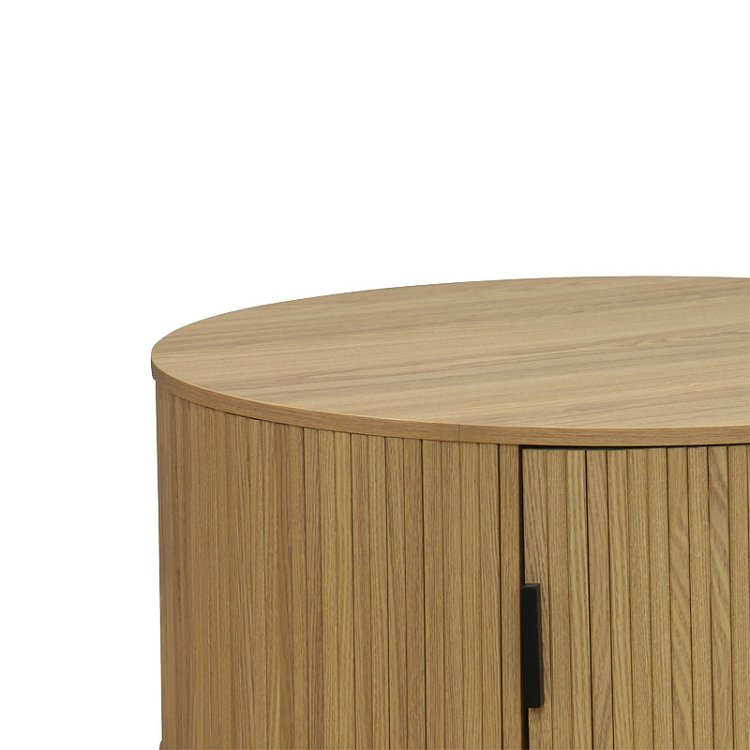 Τραπέζι σαλονιού Scandi pakoworld MDF σε φυσική απόχρωση Φ80x35.5εκ 260-000009