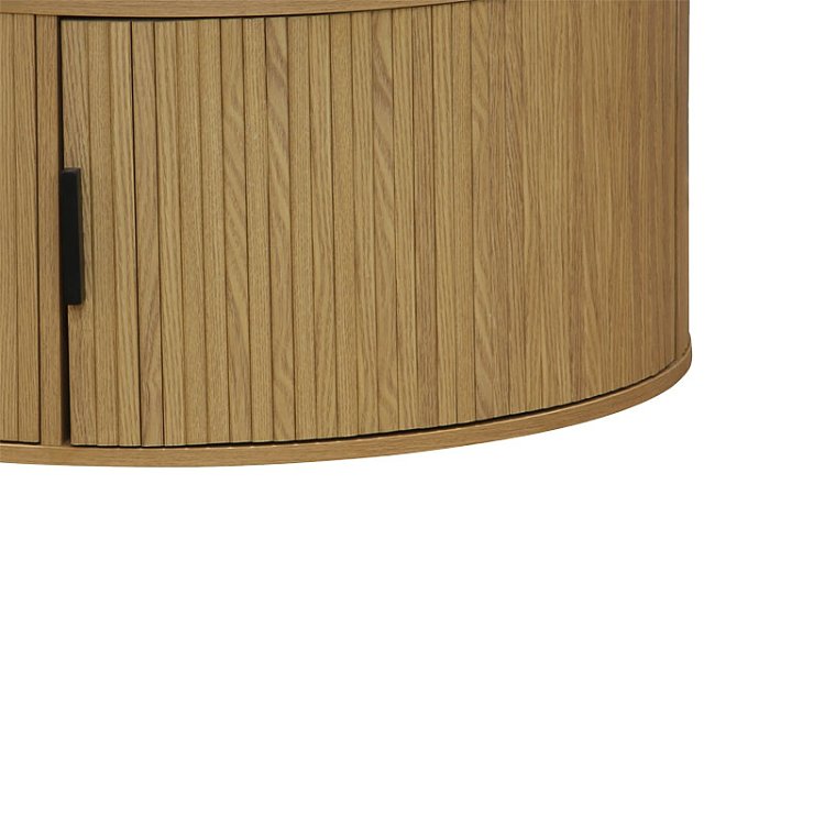 Τραπέζι σαλονιού Scandi pakoworld MDF σε φυσική απόχρωση Φ80x35.5εκ 260-000009