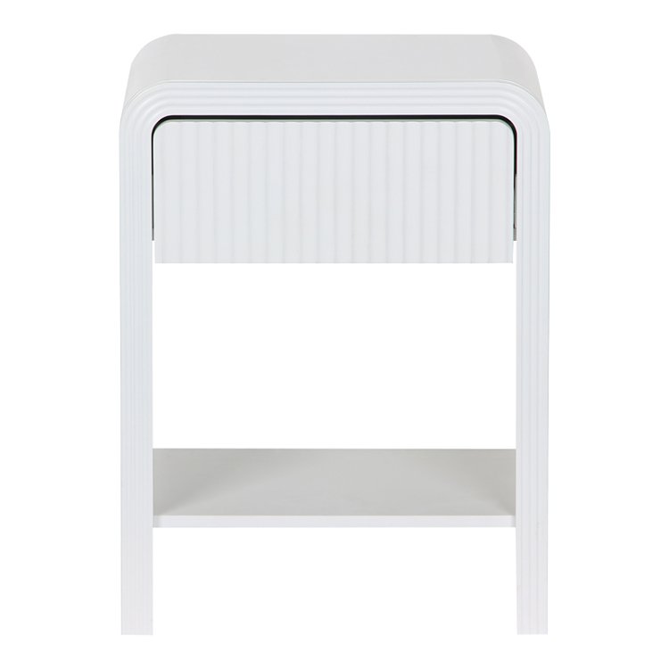 Κομοδίνο Zeplen pakoworld MDF σε λευκή απόχρωση 40x30x53εκ 260-000026