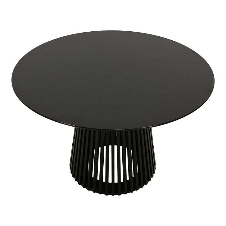 Τραπέζι Domonic pakoworld mdf σε μαύρη απόχρωση Φ120x75εκ 260-000036