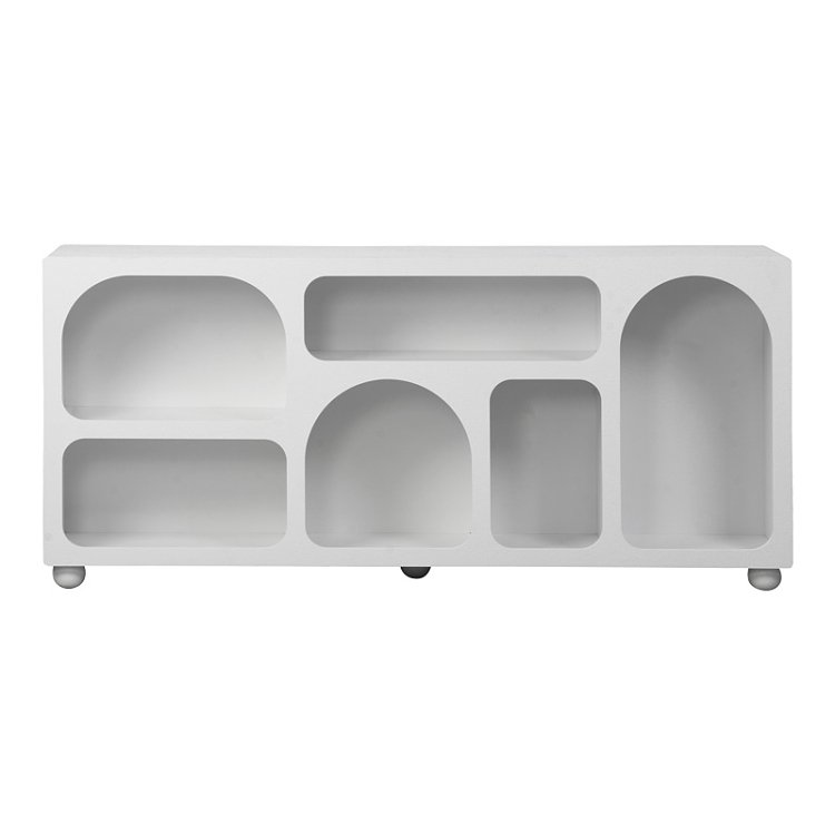 Μπουφές Emersi pakoworld με ράφια mdf σε λευκή απόχρωση 164x34x76εκ 260-000038