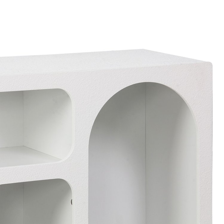 Μπουφές Emersi pakoworld με ράφια mdf σε λευκή απόχρωση 164x34x76εκ 260-000038