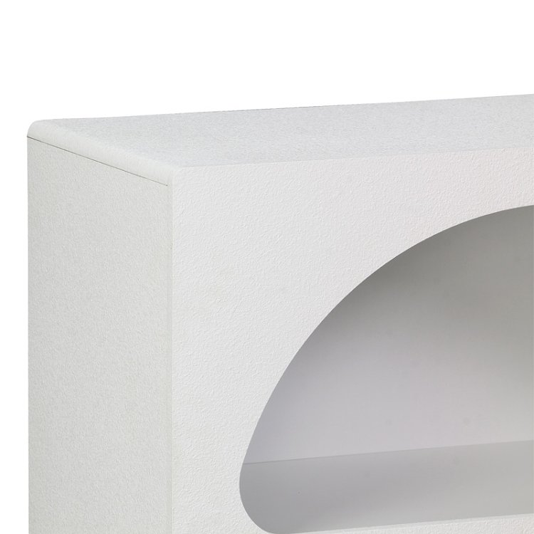 Βιβλιοθήκη-ραφιέρα Emersi pakoworld mdf σε λευκή απόχρωση 70x35x100εκ 260-000039