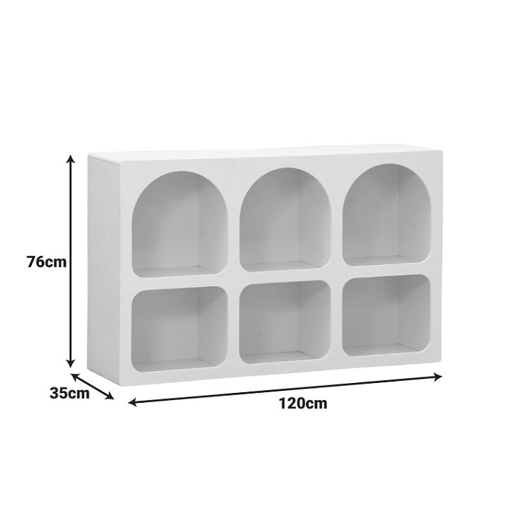 Μπουφές Emersi pakoworld με ράφια mdf σε λευκή απόχρωση 120x35x76εκ 260-000040