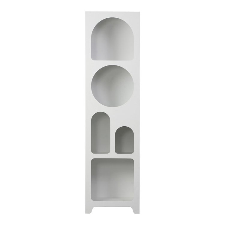 Βιβλιοθήκη Emersi pakoworld mdf σε λευκή απόχρωση 48x35x180εκ 260-000041