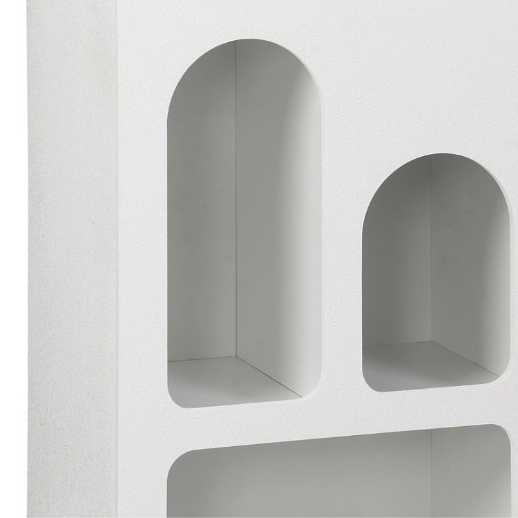 Βιβλιοθήκη Emersi pakoworld mdf σε λευκή απόχρωση 48x35x180εκ 260-000041