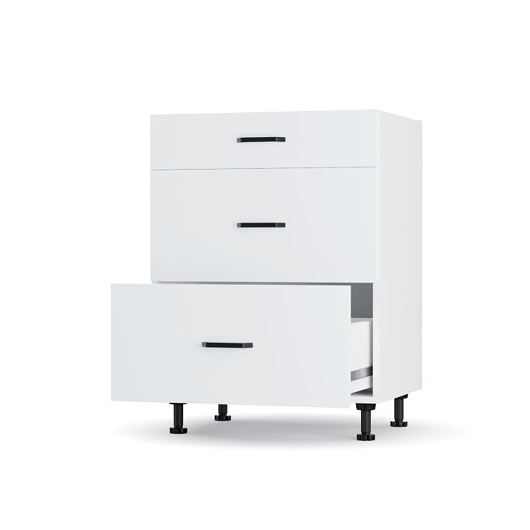 Modest Κάτω Ντουλάπι Συρταριέρα Λευκή 60x48x82cm LD1260M02