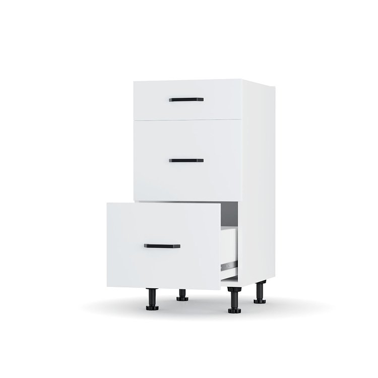 Modest Κάτω Ντουλάπι Συρταριέρα Λευκή 40x48x82cm LD1240M02