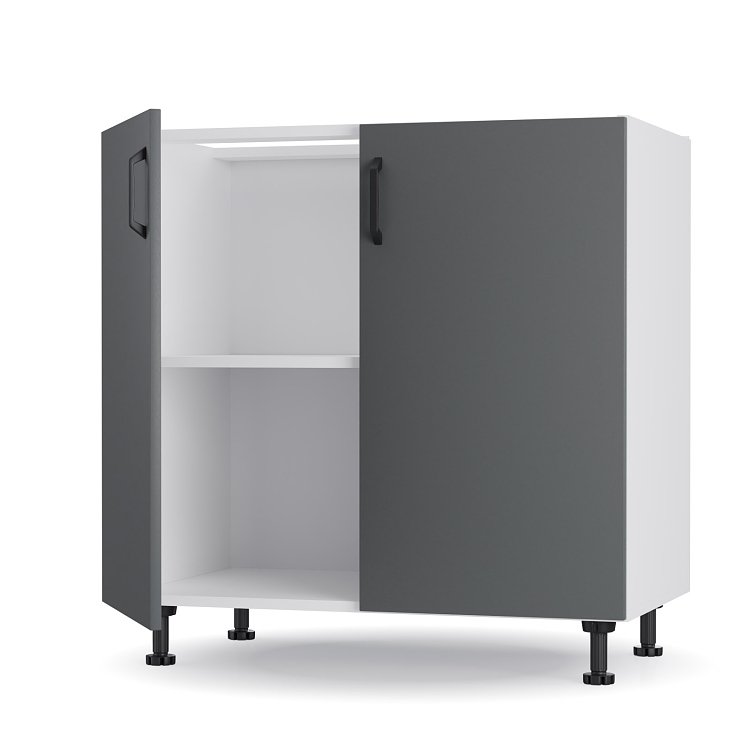 Modest Κάτω Ντουλάπι Ανθρακί 80x48x82cm L8082M03