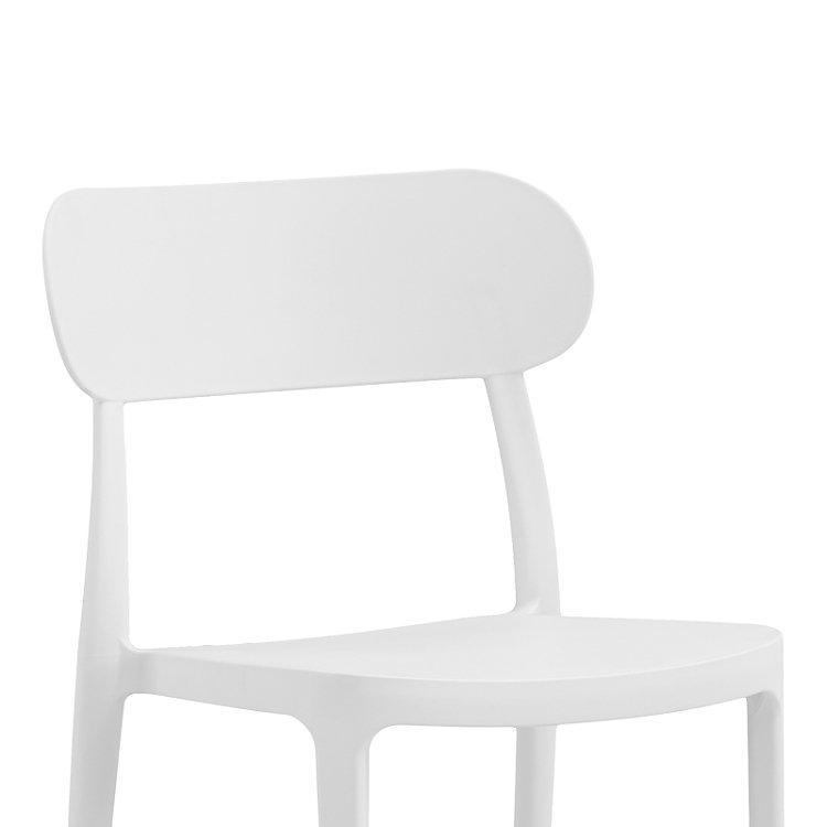 Καρέκλα Amvroan στοιβαζόμενη pakoworld με UV protection λευκό pp 51x49x79.5εκ 262-000035