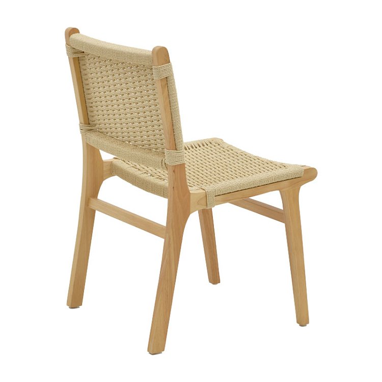 Καρέκλα Julien pakoworld rubberwood φυσικό-έδρα φυσικό σχοινί 61x54x85εκ 263-000007