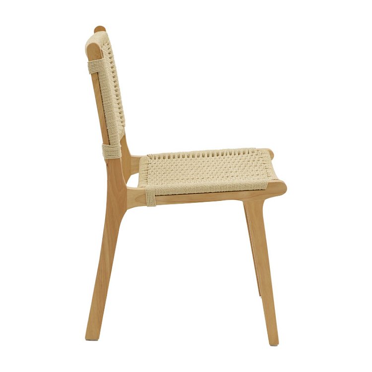 Καρέκλα Julien pakoworld rubberwood φυσικό-έδρα φυσικό σχοινί 61x54x85εκ 263-000007