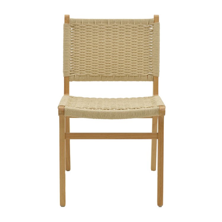 Καρέκλα Julien pakoworld rubberwood φυσικό-έδρα φυσικό σχοινί 61x54x85εκ 263-000007