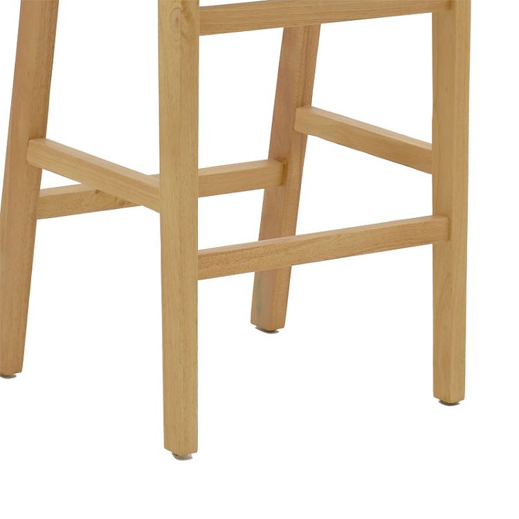 Σκαμπό μπαρ Julien pakoworld rubberwood φυσικό-έδρα φυσικό σχοινί 45x46x95εκ 263-000008