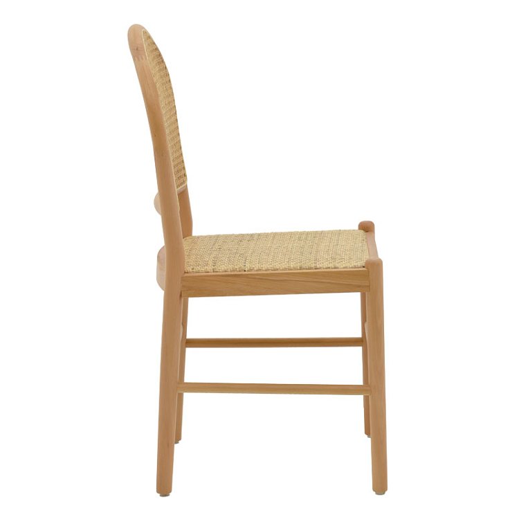 Καρέκλα Alessia pakoworld ξύλο οξιάς-rattan φυσικό 43x44x89εκ 263-000010