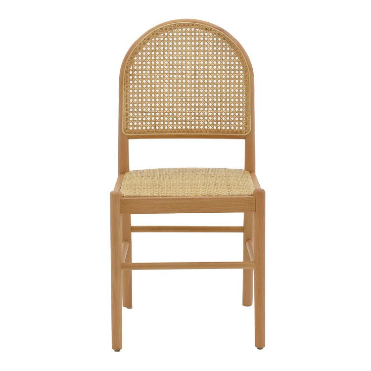 Καρέκλα Alessia pakoworld ξύλο οξιάς-rattan φυσικό 43x44x89εκ 263-000010