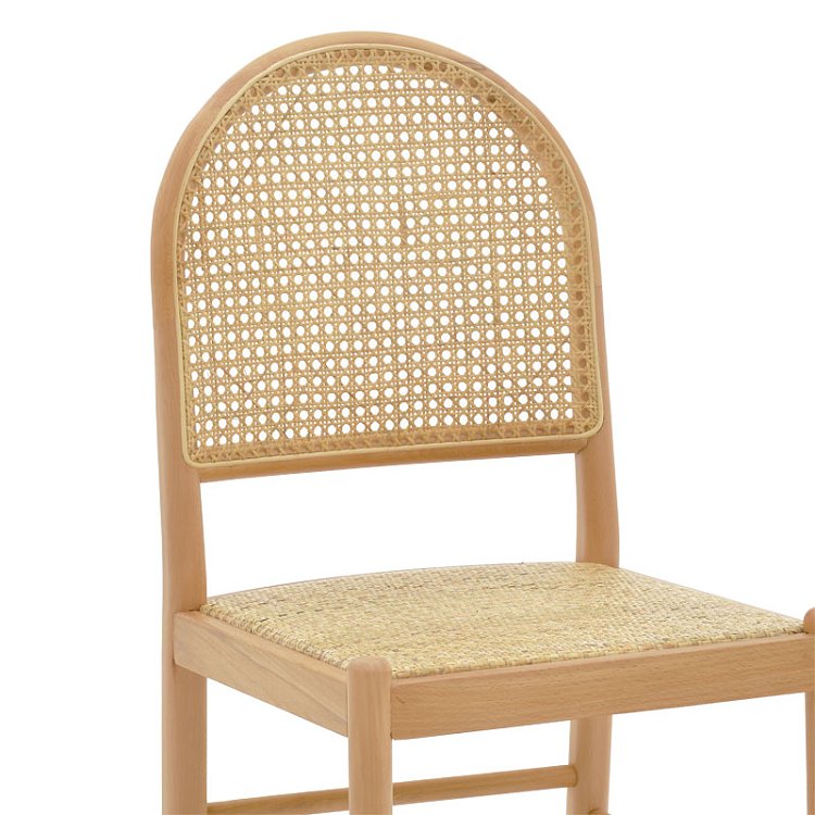 Καρέκλα Alessia pakoworld ξύλο οξιάς-rattan φυσικό 43x44x89εκ 263-000010