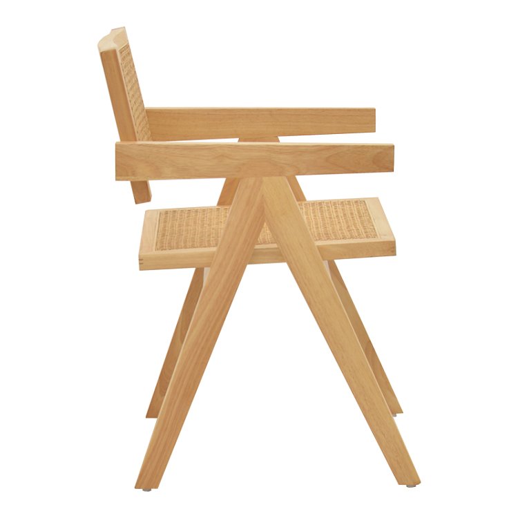 Πολυθρόνα Winslow pakoworld φυσικό rubberwood 52x59x79εκ 263-000022