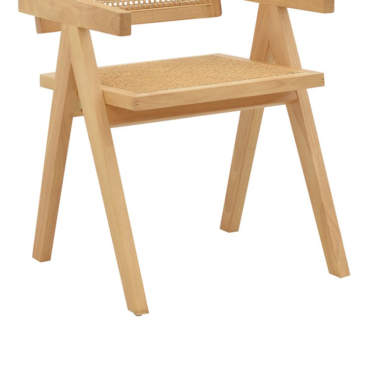 Πολυθρόνα Winslow pakoworld φυσικό rubberwood 52x59x79εκ 263-000022