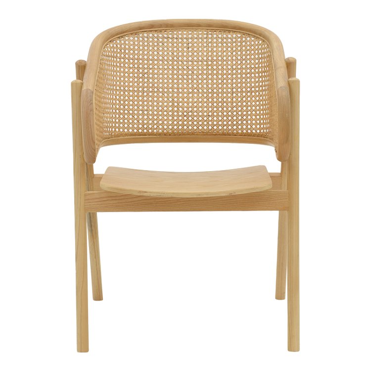 Πολυθρόνα Wenzy pakoworld φυσικό Rattan - μασίφ ξύλο toon 58x58x82εκ 263-000028