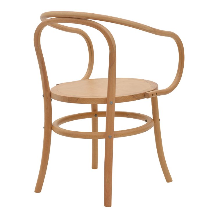 Πολυθρόνα Verfie pakoworld φυσικό ξύλο οξιάς 55x50x83εκ 263-000029