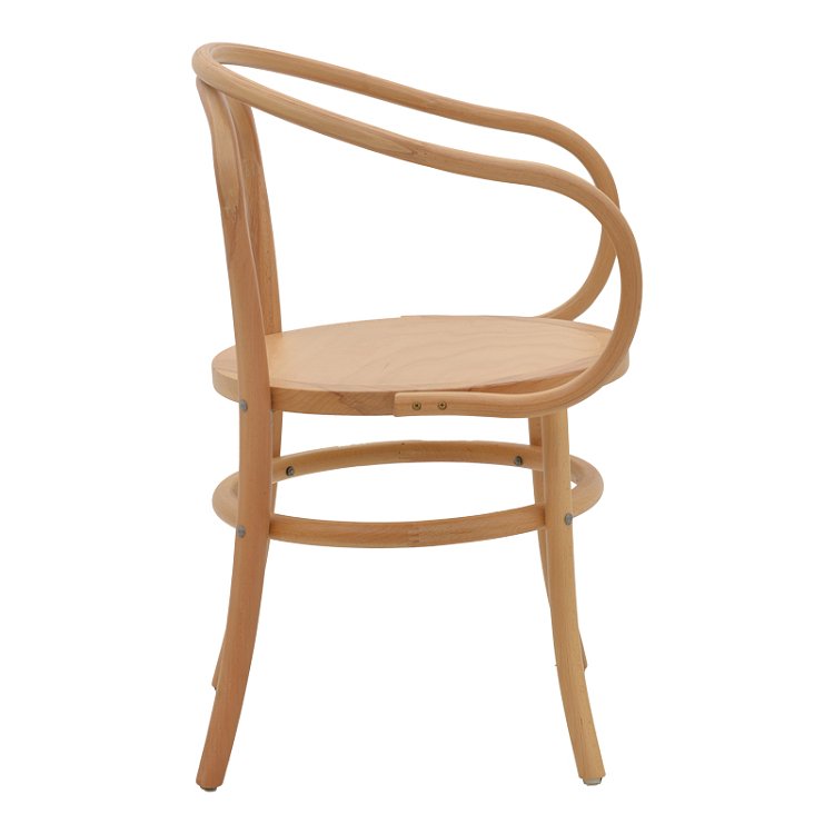 Πολυθρόνα Verfie pakoworld φυσικό ξύλο οξιάς 55x50x83εκ 263-000029