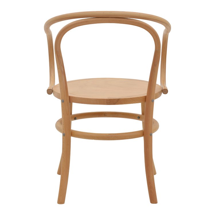 Πολυθρόνα Verfie pakoworld φυσικό ξύλο οξιάς 55x50x83εκ 263-000029