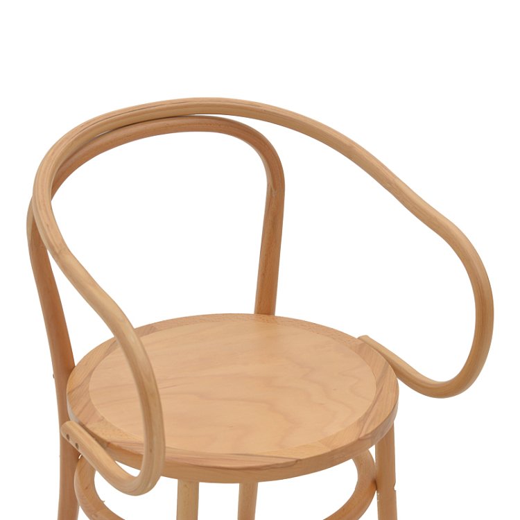 Πολυθρόνα Verfie pakoworld φυσικό ξύλο οξιάς 55x50x83εκ 263-000029