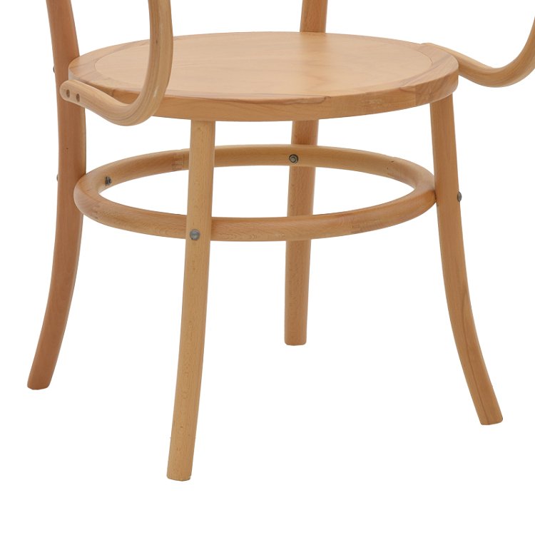 Πολυθρόνα Verfie pakoworld φυσικό ξύλο οξιάς 55x50x83εκ 263-000029